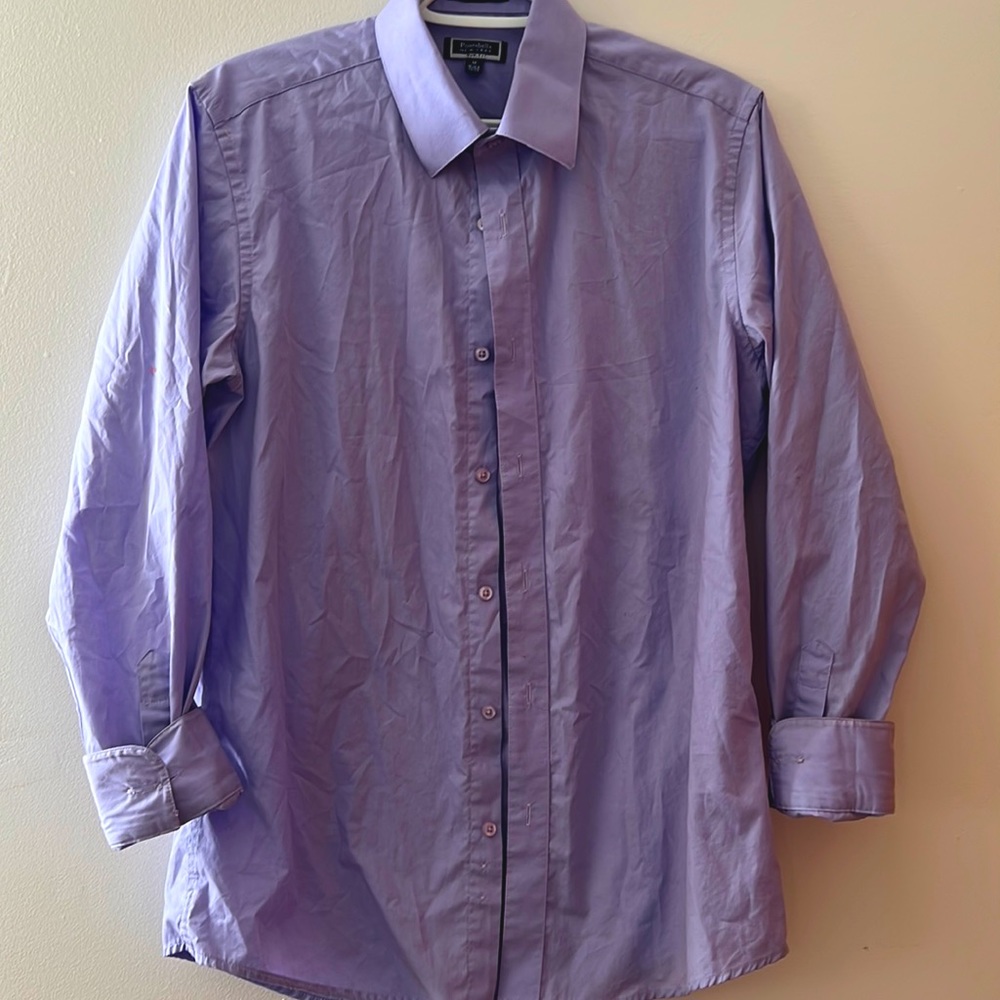 Purple Men’s dress shirt sz M 32/33
